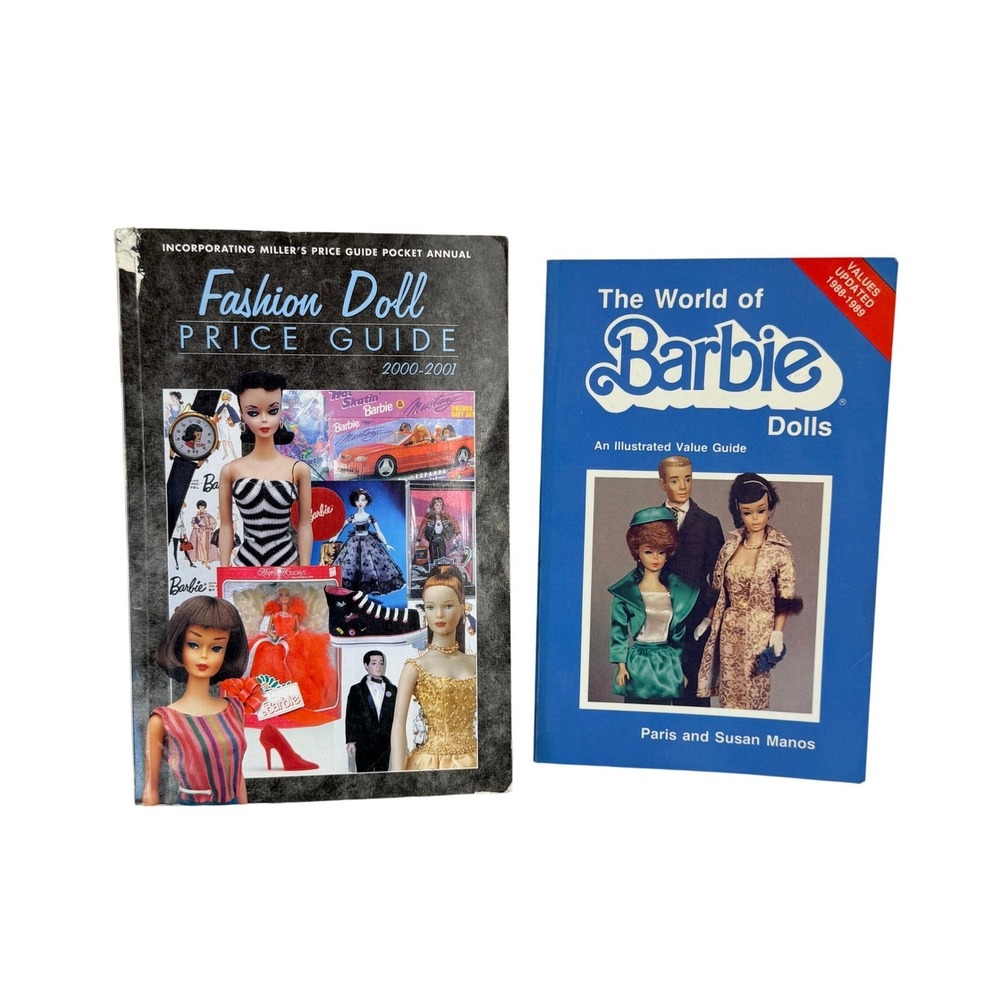 Barbie Reference Book Lot of 2 Fashion Doll Price Guide Collectors 1988 2000